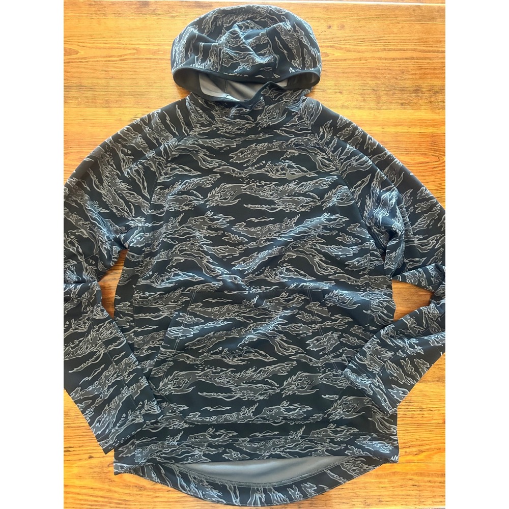 Men's Nike Black Swirl Hooded Pullover Medium